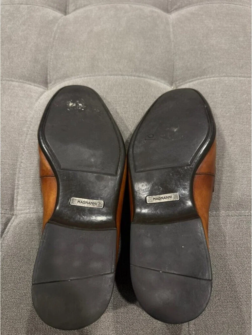 Magnanni Bit Loafers Mens 10 M Cognac Brown Leather Slip On